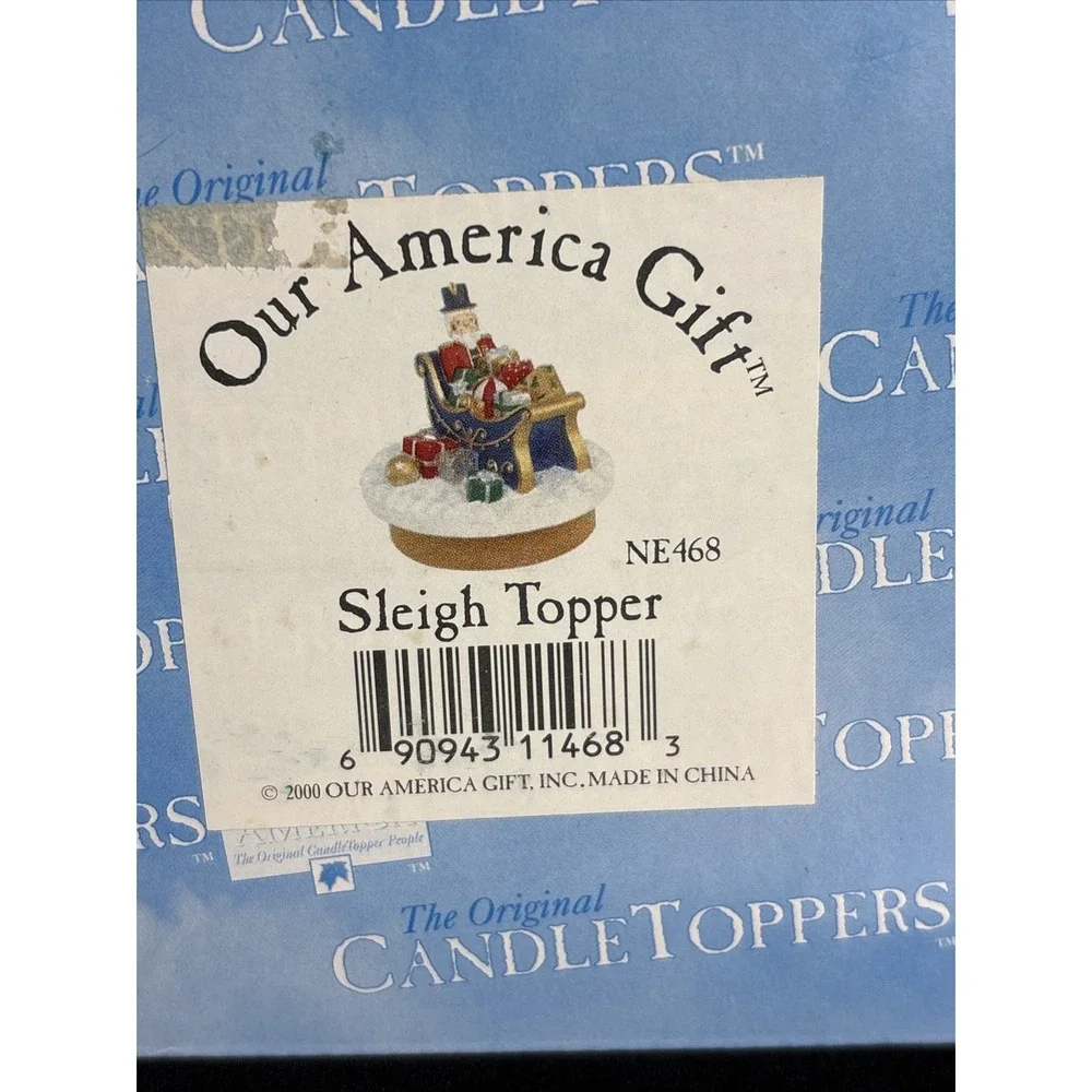 2000 Our America Gift Holiday Candle Topper Nutcracker Topper NOS
